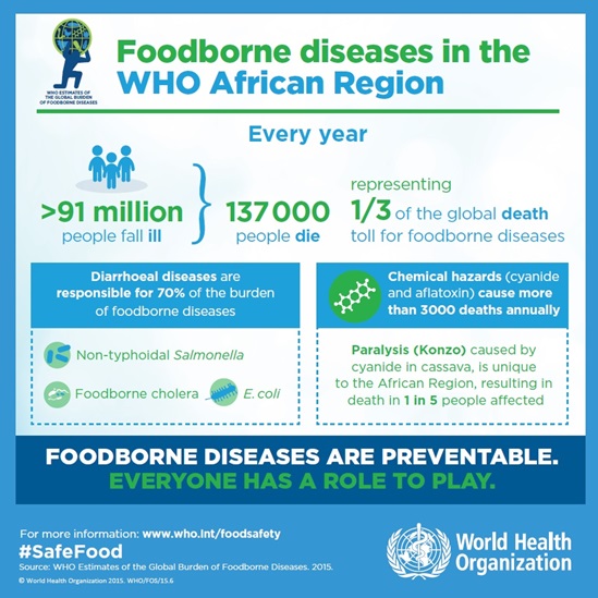 Foodborne diseases in the WHO African Region infographics
